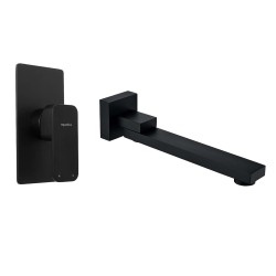 Aquatica All Pressures Mia2 40mm Shower Mixer With Square Swivel Bath Spout Matte Black Set Aquatica All Pressures Mia2 40mm Shower Mixer With Square Swivel Bath Spout Matte Black Set