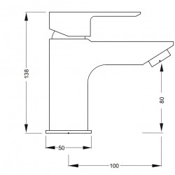 Aquatica Saluto All Pressures Basin Mixer Chrome Aquatica Saluto All Pressures Basin Mixer Chrome