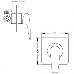 Aquatica All Pressures Saluto Shower Mixer Chrome Aquatica All Pressures Saluto Shower Mixer Chrome