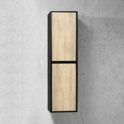 1600mm HEIGHT PLYWOOD TALL CABINET BLACK & LIGHT OAK 1600mm HEIGHT PLYWOOD TALL CABINET BLACK & LIGHT OAK
