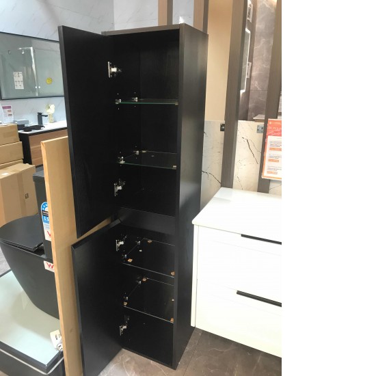 1600mm HEIGHT PLYWOOD TALL CABINET BLACK