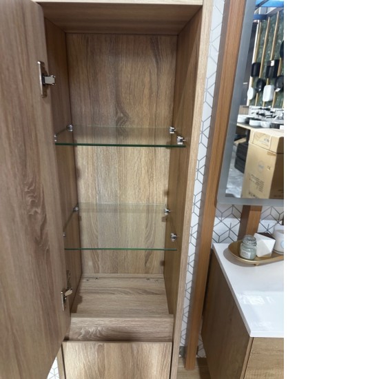 1600mm HEIGHT PLYWOOD TALL CABINET LIGHT OAK