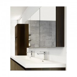 1200x150x750mm Plywood 3-Door Dark Oak Mirror Cabinet  1200x150x750mm Plywood 3-Door Dark Oak Mirror Cabinet