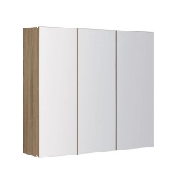 1200x150x750mm Plywood 3-Door Light Oak Mirror Cabinet  1200x150x750mm Plywood 3-Door Light Oak Mirror Cabinet