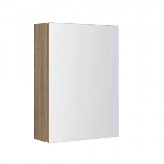 450x150x750mm Plywood 1-Door Light Oak Mirror Cabinet 