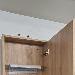 450x150x750mm Plywood 1-Door Light Oak Mirror Cabinet  450x150x750mm Plywood 1-Door Light Oak Mirror Cabinet