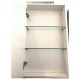 450x150x750mm Plywood 1-Door White Mirror Cabinet 