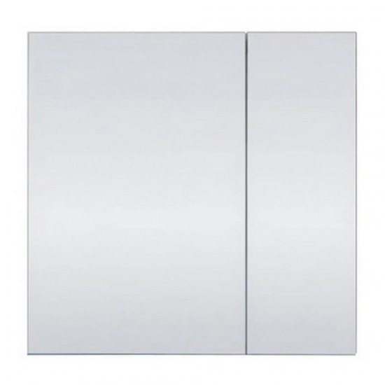 600x150x750mm Plywood 2-Door Dark Oak Mirror Cabinet 
