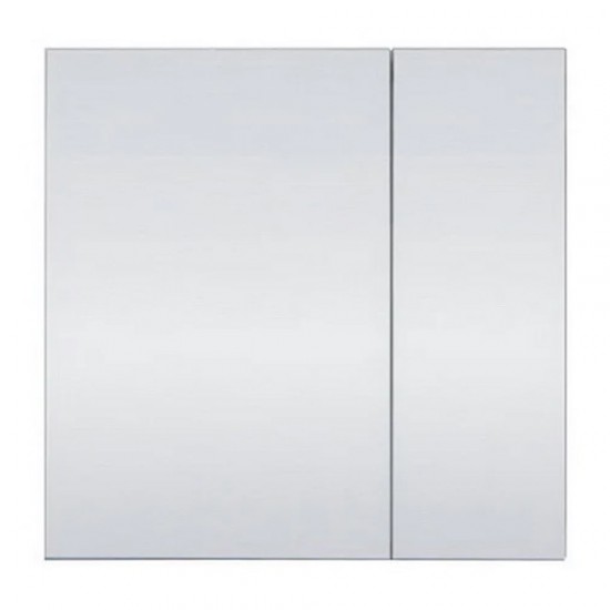 600x150x750mm Plywood 2-Door Light Oak Mirror Cabinet 