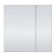 750x150x750mm Plywood 2-Door White Mirror Cabinet 