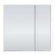 600x150x750mm Plywood 2-Door White Mirror Cabinet 