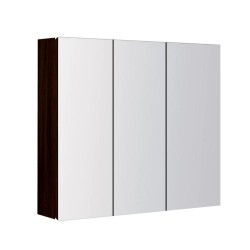 900x150x750mm Plywood 3-Door Dark Oak Mirror Cabinet  900x150x750mm Plywood 3-Door Dark Oak Mirror Cabinet