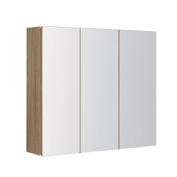 900x150x750mm Plywood 3-Door Light Oak Mirror Cabinet  900x150x750mm Plywood 3-Door Light Oak Mirror Cabinet