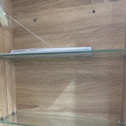 900x150x750mm Plywood 3-Door Light Oak Mirror Cabinet 