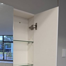 1200x150x750mm Plywood 3-Door White Mirror Cabinet  1200x150x750mm Plywood 3-Door White Mirror Cabinet