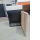 PICCOLO 420X220X500MM PLYWOOD WALL HUNG VANITY - BLACK AND LIGHT OAK WITH CERAMIC TOP