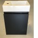 PICCOLO 420X220X500MM PLYWOOD WALL HUNG VANITY - BLACK WITH CERAMIC TOP