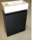 PICCOLO 420X220X500MM PLYWOOD WALL HUNG VANITY - BLACK WITH CERAMIC TOP