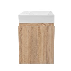 PICCOLO 420X220X500MM PLYWOOD WALL HUNG VANITY - LIGHT OAK WITH CERAMIC TOP PICCOLO 420X220X500MM PLYWOOD WALL HUNG VANITY - LIGHT OAK WITH CERAMIC TOP