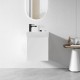 PICCOLO 420X220X500MM PLYWOOD WALL HUNG VANITY - WHITE GLOSS WITH CERAMIC TOP