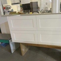 HAMPTON 1200X460X580MM PLYWOOD WALL HUNG VANITY - MATTE  WHITE WITH CERAMIC TOP HAMPTON 1200X460X580MM PLYWOOD WALL HUNG VANITY - MATTE  WHITE WITH CERAMIC TOP