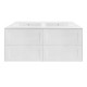 HAMPTON 1200X460X580MM PLYWOOD WALL HUNG VANITY - MATTE  WHITE WITH DOUBLE CERAMIC TOP