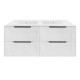 HAMPTON 1200X460X580MM PLYWOOD WALL HUNG VANITY - MATTE  WHITE WITH DOUBLE CERAMIC TOP