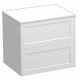 HAMPTON 750X460X580MM PLYWOOD WALL HUNG VANITY - MATTE  WHITE WITH CERAMIC TOP