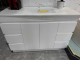 MADRID 1200X460X850MM PLYWOOD FLOOR STANDING VANITY - GLOSS WHITE WITH CERAMIC TOP