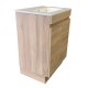 MADRID 600X460X850MM PLYWOOD FLOOR STANDING VANITY - LIGHT OAK WITH CERAMIC TOP