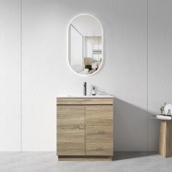 MADRID 600X460X850MM PLYWOOD FLOOR STANDING VANITY - LIGHT OAK WITH CERAMIC TOP MADRID 600X460X850MM PLYWOOD FLOOR STANDING VANITY - LIGHT OAK WITH CERAMIC TOP