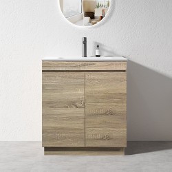 MADRID 600X460X850MM PLYWOOD FLOOR STANDING VANITY - LIGHT OAK WITH CERAMIC TOP MADRID 600X460X850MM PLYWOOD FLOOR STANDING VANITY - LIGHT OAK WITH CERAMIC TOP
