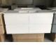 NELSON 1200X460X580MM PLYWOOD WALL HUNG VANITY - GLOSS WHITE WITH CERAMIC TOP