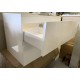 NELSON 1500X460X580MM PLYWOOD WALL HUNG VANITY - GLOSS WHITE WITH POLYMARBLE TOP