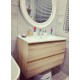 NELSON 750X460X580MM PLYWOOD WALL HUNG VANITY - LIGHT OAK WITH CERAMIC TOP
