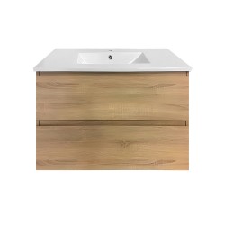 NELSON 600X460X580MM PLYWOOD WALL HUNG VANITY - LIGHT OAK WITH CERAMIC TOP NELSON 600X460X580MM PLYWOOD WALL HUNG VANITY - LIGHT OAK WITH CERAMIC TOP