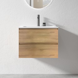 NELSON 600X460X580MM PLYWOOD WALL HUNG VANITY - LIGHT OAK WITH CERAMIC TOP NELSON 600X460X580MM PLYWOOD WALL HUNG VANITY - LIGHT OAK WITH CERAMIC TOP