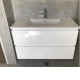 NELSON 1000X460X580MM PLYWOOD WALL HUNG VANITY - GLOSS WHITE WITH CERAMIC TOP