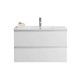 NELSON 900X460X580MM PLYWOOD WALL HUNG VANITY - GLOSS WHITE WITH CERAMIC TOP