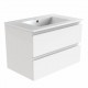 NELSON 900X460X580MM PLYWOOD WALL HUNG VANITY - GLOSS WHITE WITH CERAMIC TOP