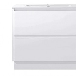 POLO 1000X450X850MM PLYWOOD FLOOR STANDING VANITY - GLOSS WHITE WITH CERAMIC TOP POLO 1000X450X850MM PLYWOOD FLOOR STANDING VANITY - GLOSS WHITE WITH CERAMIC TOP