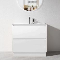 POLO 900X460X850MM PLYWOOD FLOOR STANDING VANITY - WHITE GLOSS WITH CERAMIC TOP POLO 900X460X850MM PLYWOOD FLOOR STANDING VANITY - WHITE GLOSS WITH CERAMIC TOP