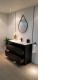 POLO 1200X450X850MM PLYWOOD FLOOR STANDING VANITY - BLACK WITH CERAMIC TOP