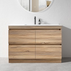 POLO 1200X460X850MM PLYWOOD FLOOR STANDING VANITY - LIGHT OAK WITH CERAMIC TOP POLO 1200X460X850MM PLYWOOD FLOOR STANDING VANITY - LIGHT OAK WITH CERAMIC TOP