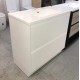 POLO 600X460X850MM PLYWOOD FLOOR STANDING VANITY - GLOSS WHITE WITH CERAMIC TOP