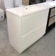 POLO 750X460X850MM PLYWOOD FLOOR STANDING VANITY - GLOSS WHITE WITH CERAMIC TOP