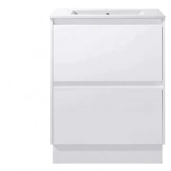 POLO 600X460X850MM PLYWOOD FLOOR STANDING VANITY - GLOSS WHITE WITH CERAMIC TOP POLO 600X460X850MM PLYWOOD FLOOR STANDING VANITY - GLOSS WHITE WITH CERAMIC TOP