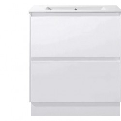 POLO 750X460X850MM PLYWOOD FLOOR STANDING VANITY - GLOSS WHITE WITH CERAMIC TOP POLO 750X460X850MM PLYWOOD FLOOR STANDING VANITY - GLOSS WHITE WITH CERAMIC TOP