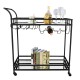 Bar Trolley with Mirror Shelves, Rolling Wine and Service Trolley With Wine Rack And Glass Holder, Modern Home Bar Storage Trolley, Suitable for Kitchen and Restaurant Bar Trolley with Mirror Shelves, Rolling Wine and Service Trolley With Wine Rack And Glass Holder, Modern Home Bar Storage Trolley, Suitable for Kitchen and Restaurant