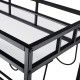 Bar Trolley with Mirror Shelves, Rolling Wine and Service Trolley With Wine Rack And Glass Holder, Modern Home Bar Storage Trolley, Suitable for Kitchen and Restaurant Bar Trolley with Mirror Shelves, Rolling Wine and Service Trolley With Wine Rack And Glass Holder, Modern Home Bar Storage Trolley, Suitable for Kitchen and Restaurant